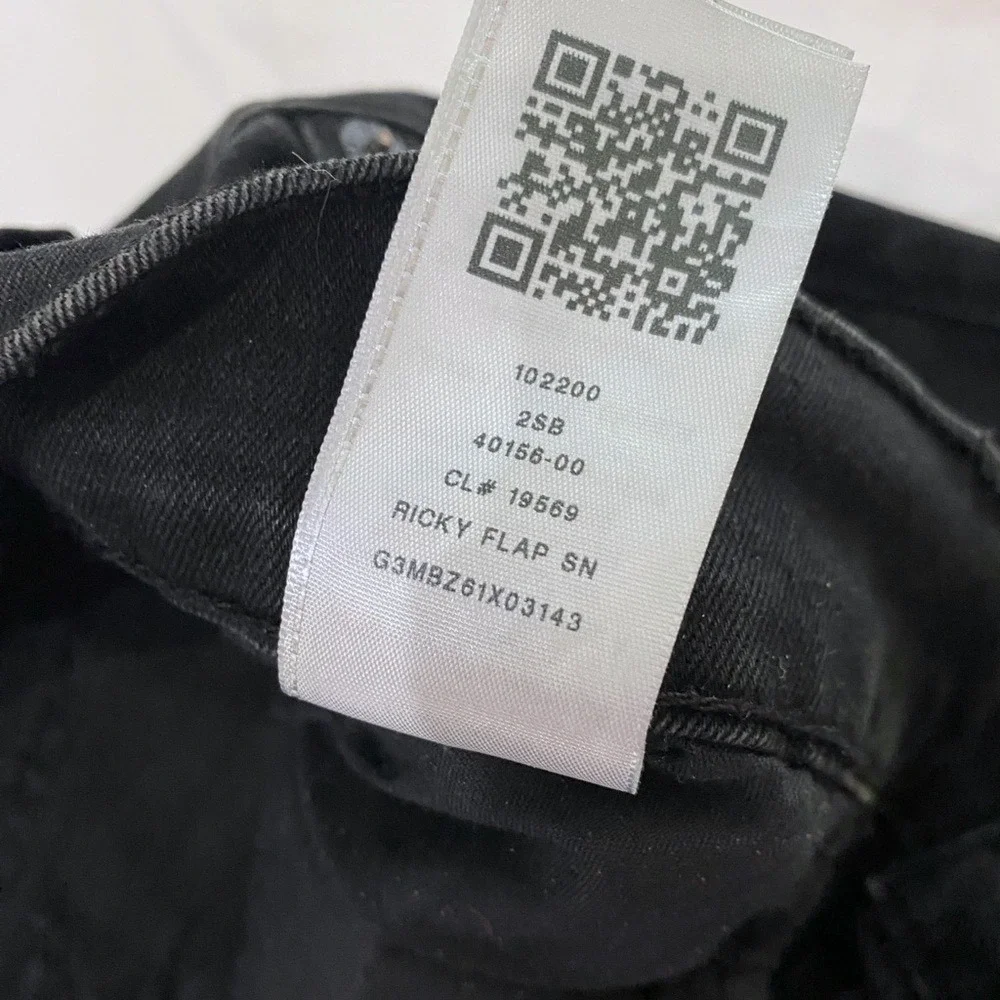 TRUE RELIGION Ricky Relaxed‎ Straight Leg Jeans in 2SB Body Rinse Black SZ 38/30